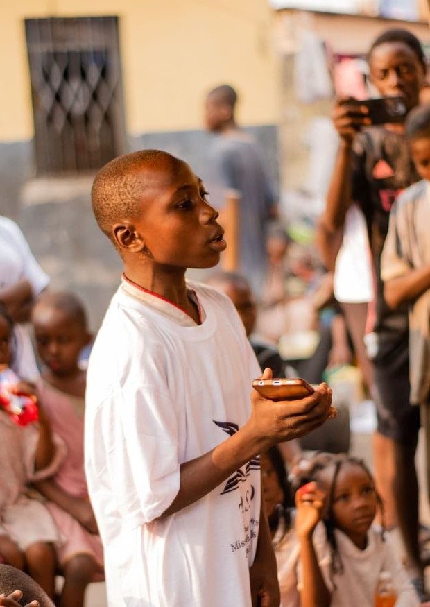A child at Orphelinat Ceprokin in Kinshasa — the home at the centre of the 2026 pilot